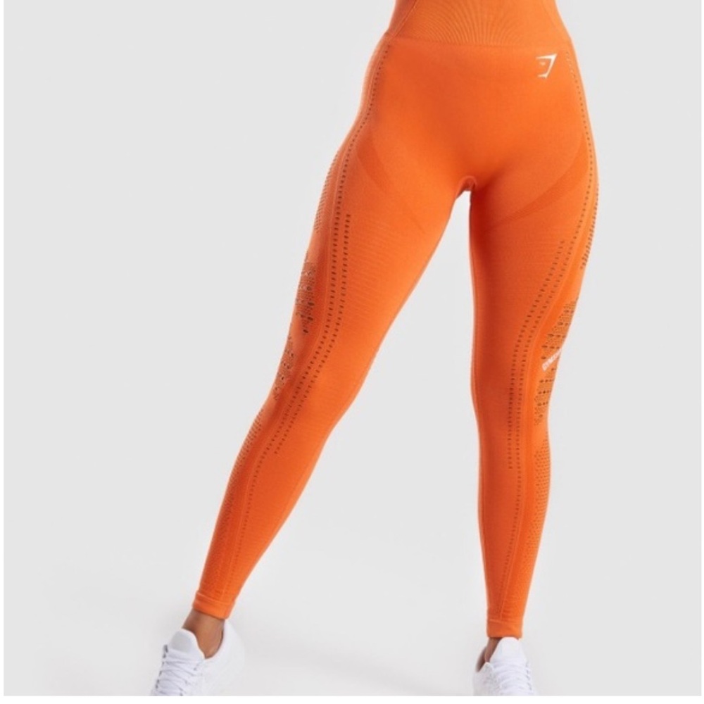 Gymshark flawless knit leggings in burnt orange 🍊